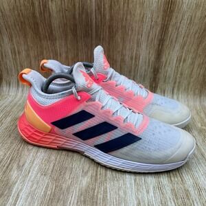 Adidas Adizero Ubersonic 4 Women's Size 9.5 White Acid Red Shoes Sneakers GZ3284